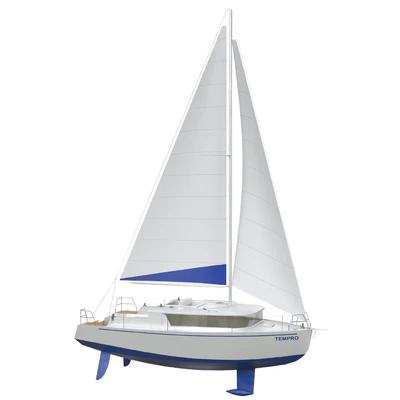 White Sailing Yacht — Вид 2