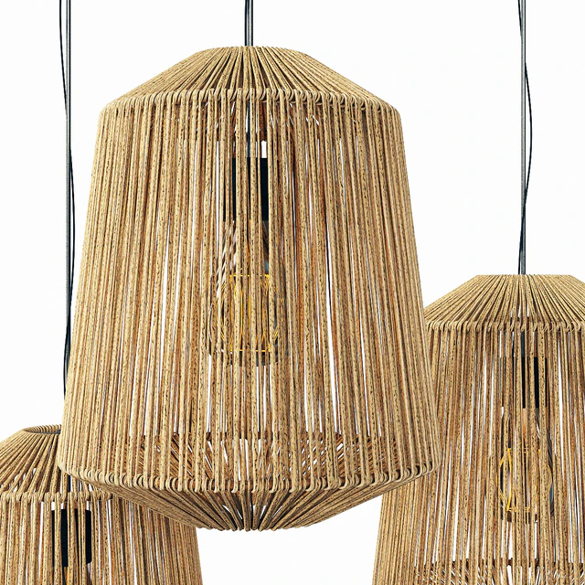 Lamp wood rotang wicker barrel / Светильник плетеный из ротанга бочка — Скачать