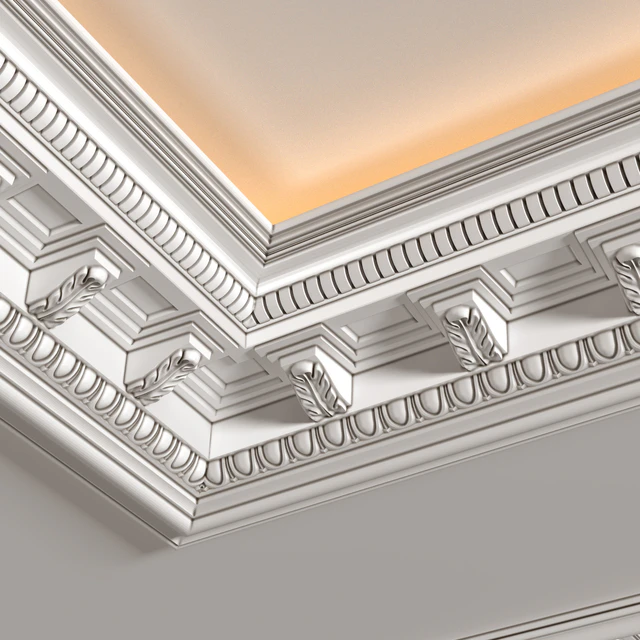 Modern coffered illuminated ceiling Art Deco style — Descargar