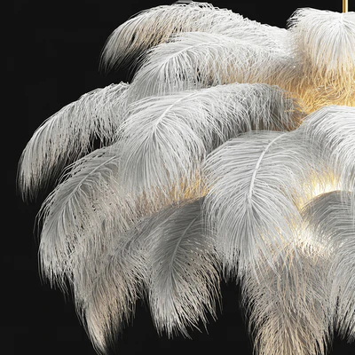 Ostrich Feather Chandelier — Ver 2
