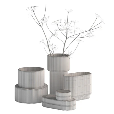 Ripple Fluted Glass Vases HnM Home — Ver 2