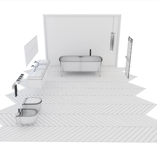 Bathroom furniture set Lunaria — Descargar