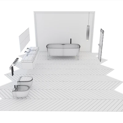 Bathroom furniture set Lunaria — Ver 2