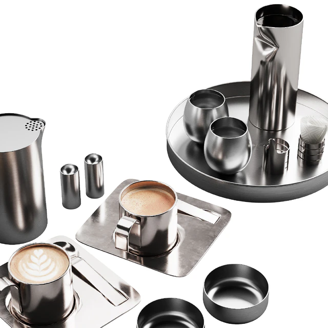 407 eat and drinks decor set 06 metal coffee and water kit for cafe — Descargar