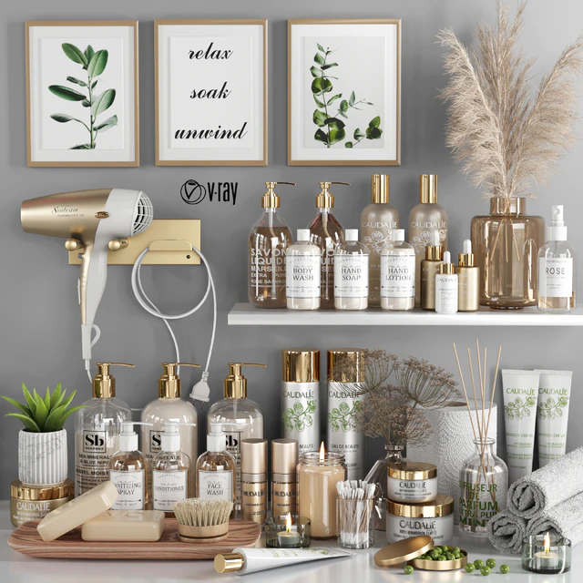 bathroom accessories 15 vray — Descargar