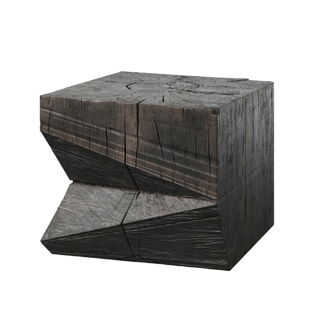 1st Dibs Sculpted Brutalist End Table CT 9 Solid Oak — Descargar