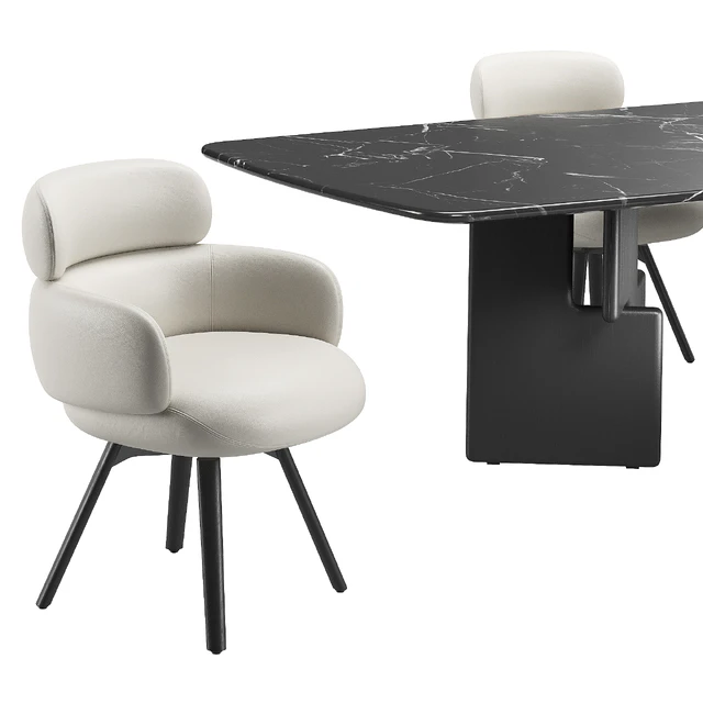 Vivienne Chair & Nico Table by Minotti — Descargar