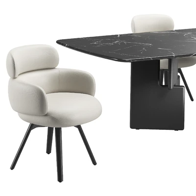 Vivienne Chair & Nico Table by Minotti — Ver 2