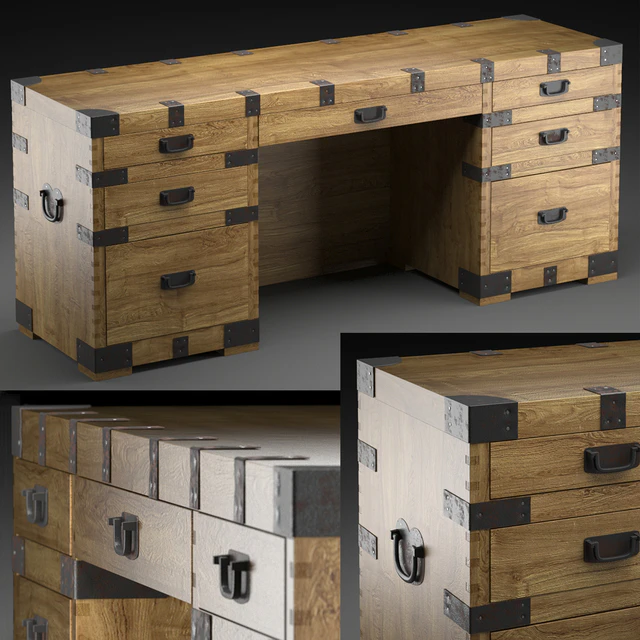 HEIRLOOM SILVER CHEST desk Restoration Hardware — Descargar