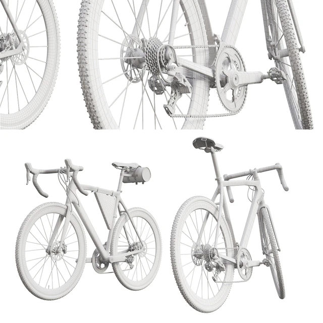 Modern bicycle in two shades — Скачать