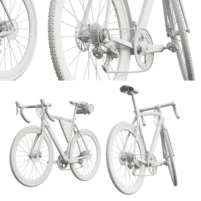 Modern bicycle in two shades — Вид 2