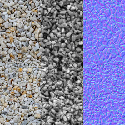Seamless white pebble texture — Ver 2