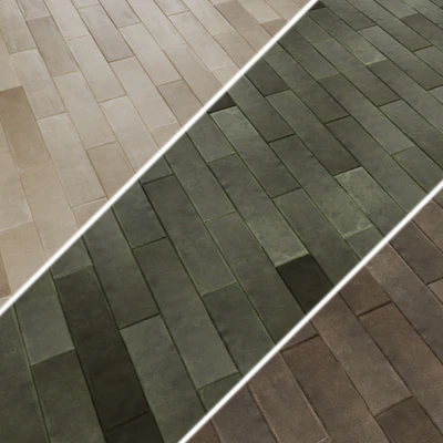 Porcelain stoneware tiles EQUIPE ARGILE 6x24.6 cm — Ver 2