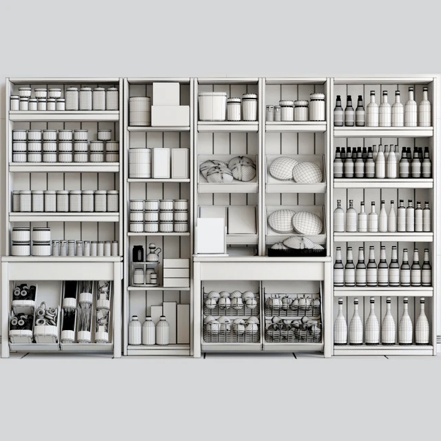 Rack with spices, alcohol and pastries in the supermarket — Descargar