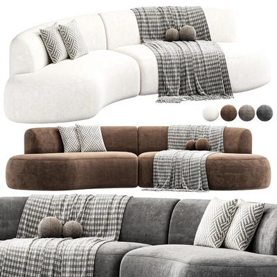 Opal Outdoor 2 Piece Curved Sectional Sofa By Highfashionhome — Ver 2