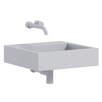 AURA WALL HUNG STONE BASIN — Ver 2