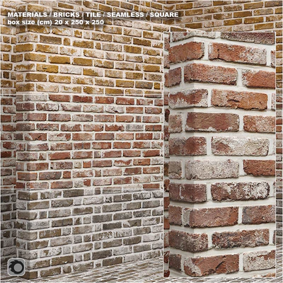 Material (seamless) - brick, tile set 9 — Ver 1