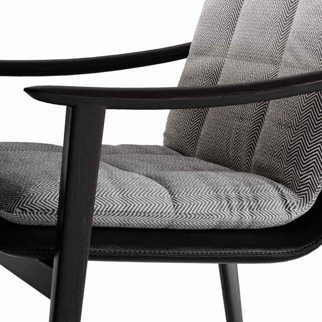 Minotti LINHA table and FYNN SADDLE HIDE Chair — Скачать