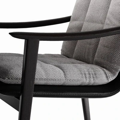 Minotti LINHA table and FYNN SADDLE HIDE Chair — Вид 2