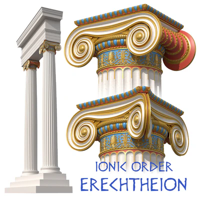 Ionic Order Erechtheion Column — Ver 1