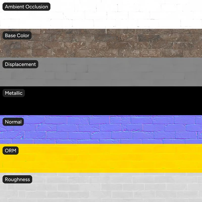 dark rusticated brick wall texture — Вид 2