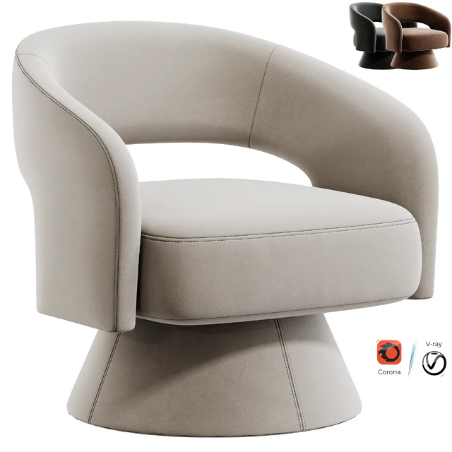 Aracelly Upholstered Swivel Barrel Chair — Descargar