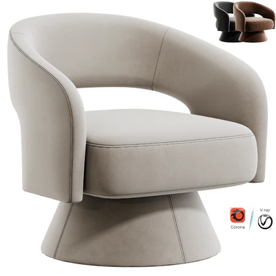 Aracelly Upholstered Swivel Barrel Chair — Ver 1