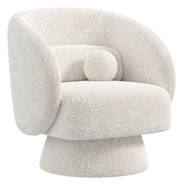 Saboor Upholstered Swivel Barrel Chair — Скачать