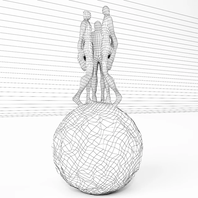 Скульптура DCUBEDESIGN "The Conversation" — Скачать