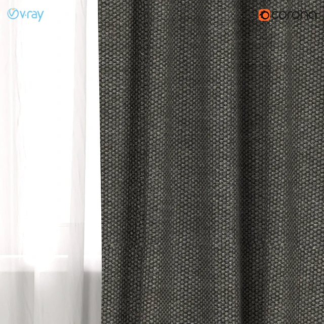 Dark curtains + tulle. — Descargar
