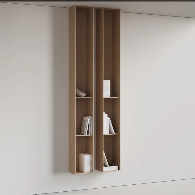 096 Wall rack shelves 03 neutral & minimal wood 01 — Скачать