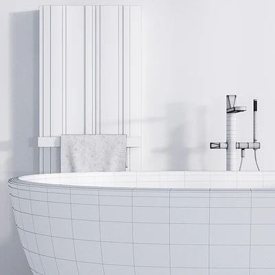 Antoniolupi bath Reflex Bit heated towel rail — Ver 2