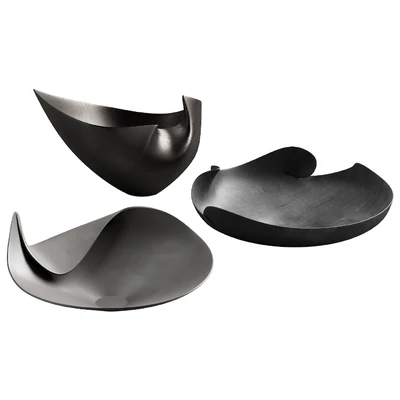 366 decorative vases and pots 04 deformed folded relief vase 03 — Вид 1
