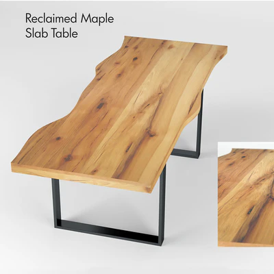 Reclaimed Maple Slab Table — Descargar