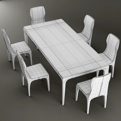Chair and table giorgetti TICHE — Ver 1