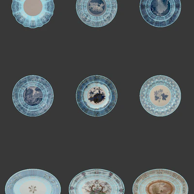 Decorative set - Chinese porcelain — Ver 3