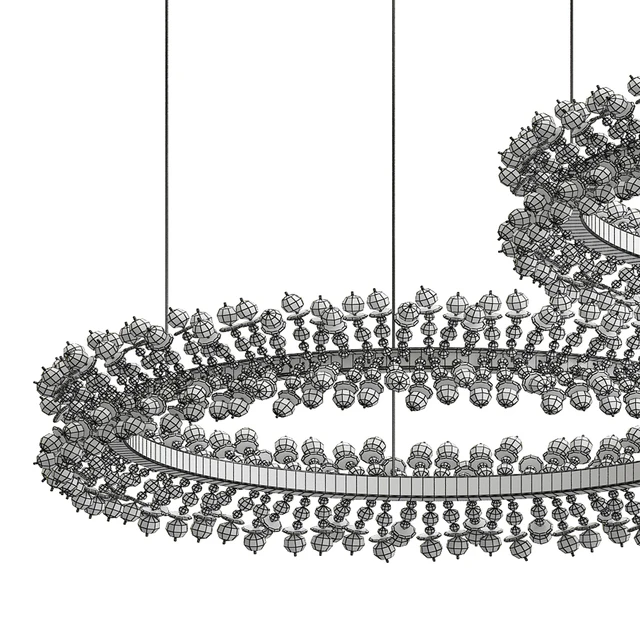 Crystal double ring chandelier — Скачать