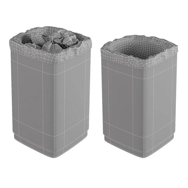 Set of trash cans with contents — Descargar