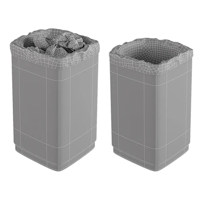 Set of trash cans with contents — Ver 2