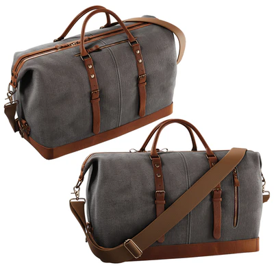 S-ZONE Trim Travel Tote Duffel Shoulder Handbag Weekend Bag — Ver 1