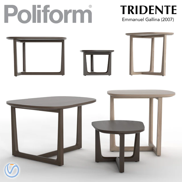 Poliform Tridente Table set — Descargar