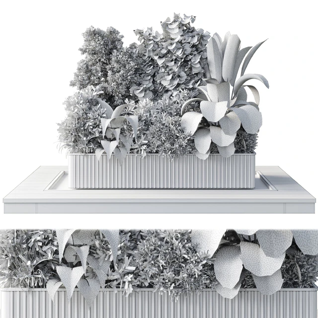 Outdoor plant Collection 114 - Wooden box for plant garden — Скачать
