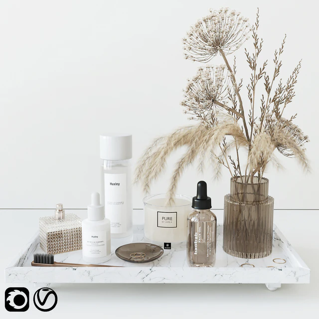 Bathroom set with heracleum — Скачать