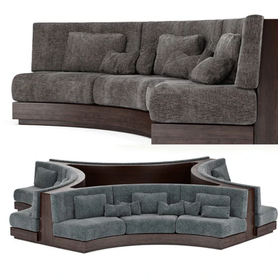 Booth Seating Round Sofa for Luxury Restaurant Lounge Cafe — Вид 2