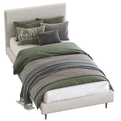 Roar / Rabbit Pleated Upholstered Bed 213 — Ver 3