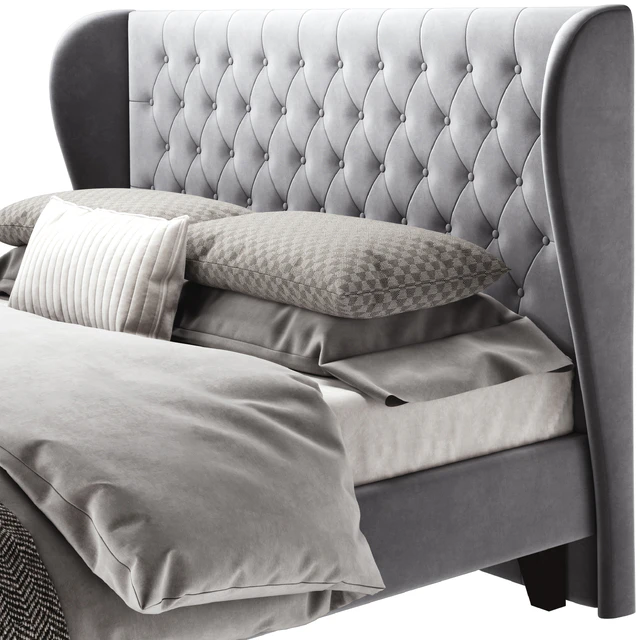 Double bed Vienso 160 Barhat Gray from Divanru — Descargar