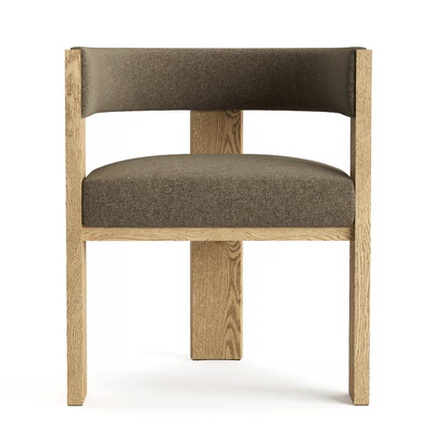 RH OAK TROPEZ ROUND DINING TABLE — Ver 2