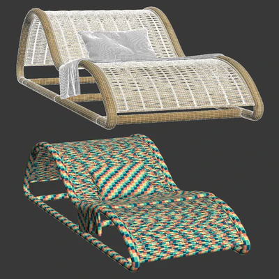 Flora chaise lounge FL4 / Шезлонг из ротанга — Вид 2