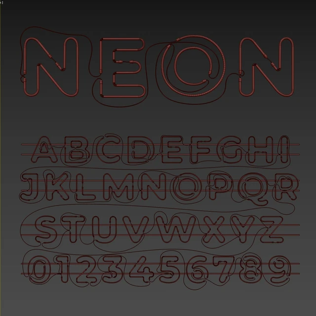 Neon Set 012 Неон Алфавит — Скачать