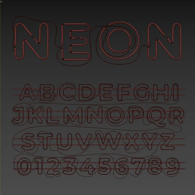 Neon Set 012 Неон Алфавит — Вид 2